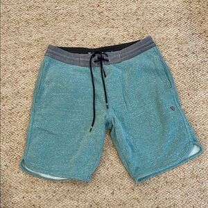 Vissla men’s sofa surfer teal sweat shorts small